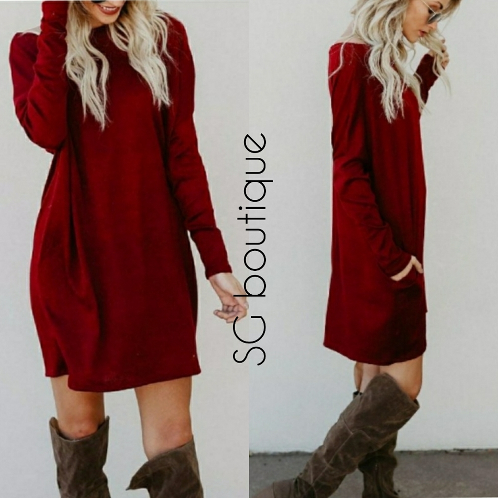 🆕⭐Dark red oversized dress